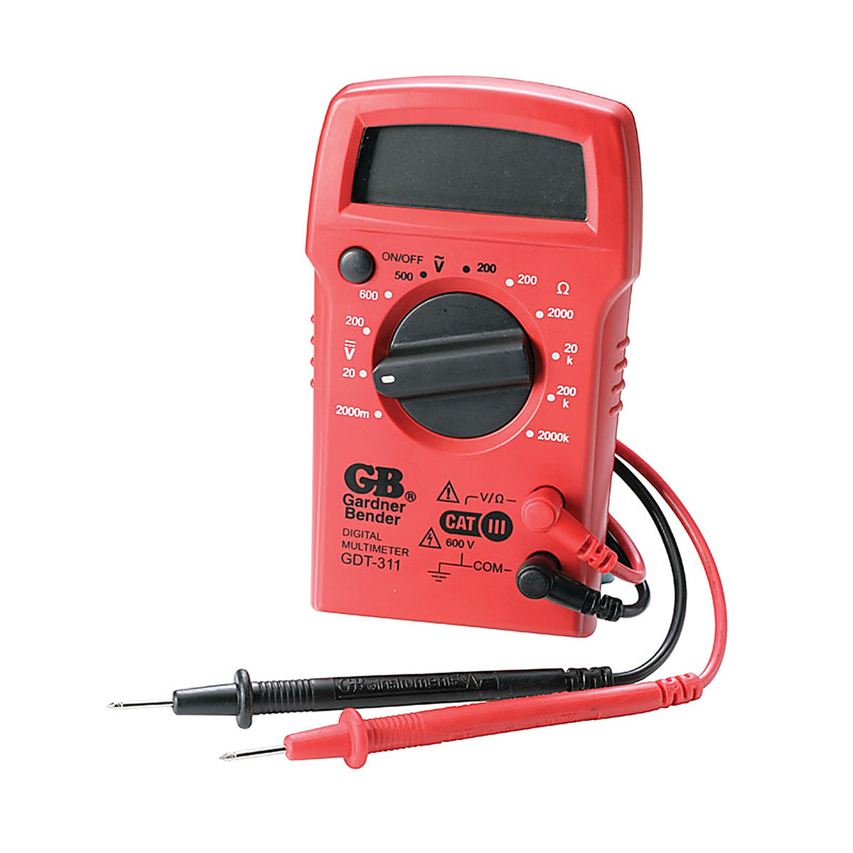 Gardner Bender GDT-311 2 meg Ohm, 500 VAC, 600 VDC Digital Multimeter