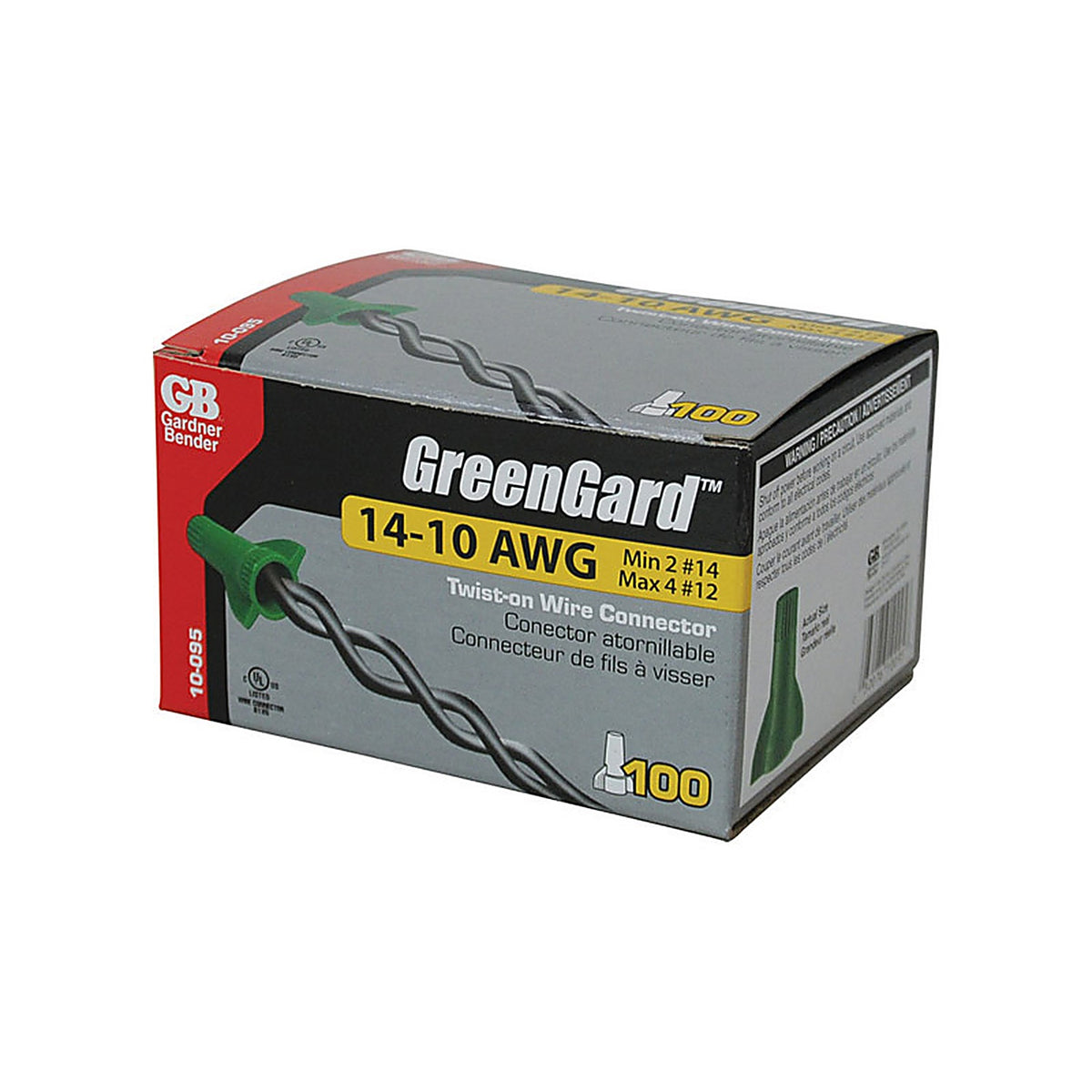 Gardner Bender 10-095 GreenGard 14-10 Ga. Copper Wire Wire Connector Green 100/Pack