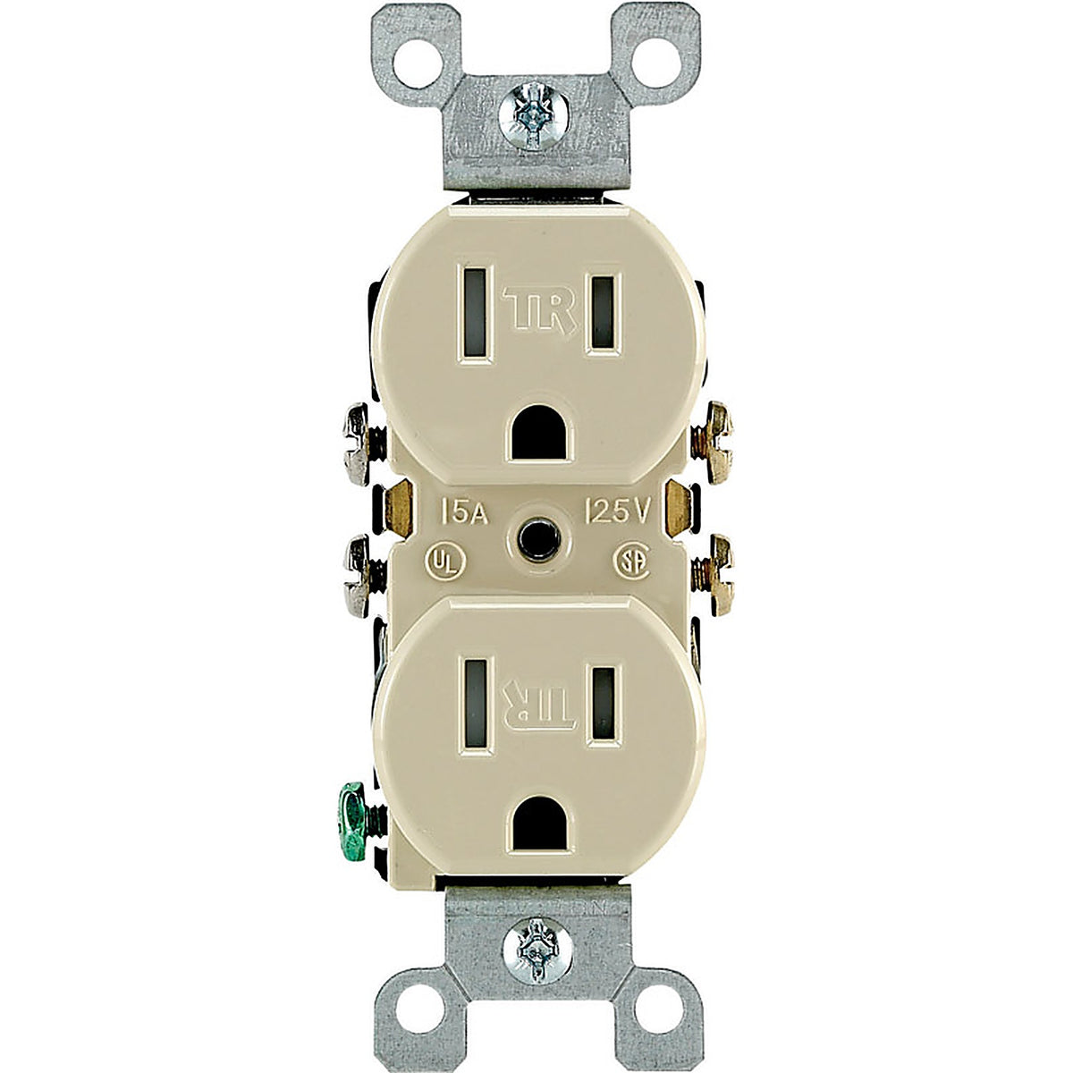 Leviton T5320-00I 15 amps 125 volt Duplex Ivory Tamper Resistant Outlet 5-15R 1/Pack