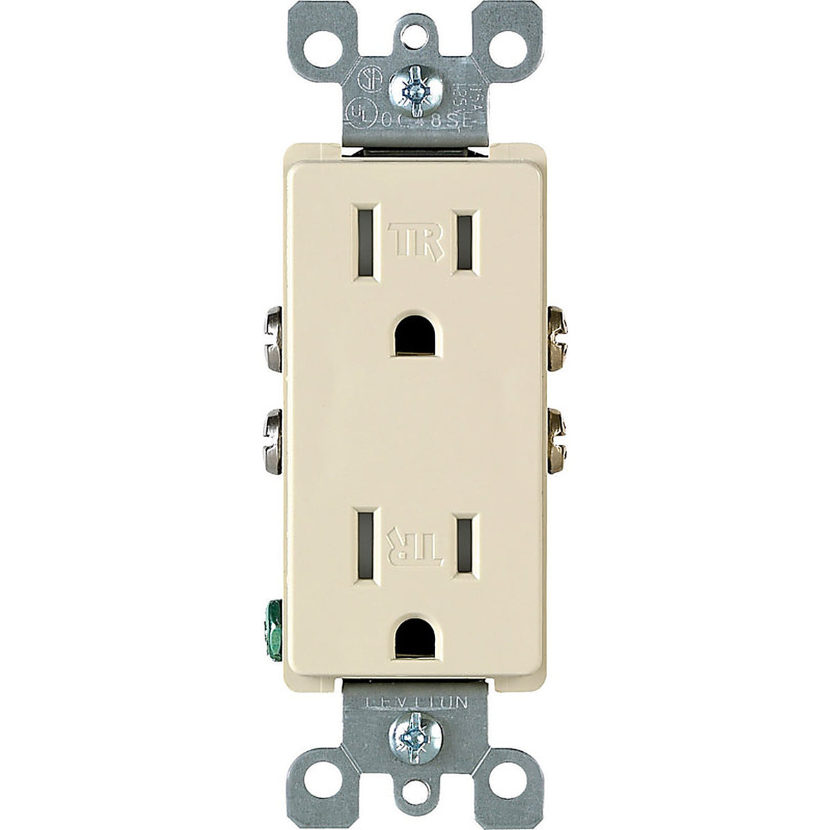 Leviton T5325-0DI Decora 15 amps 125 volt Duplex Ivory Outlet 5-15R 1/Pack