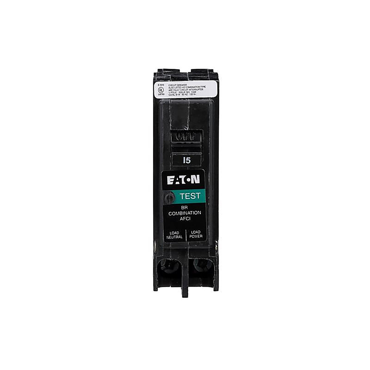 Eaton - BRN115AF - 15 Amps Plug in Single Pole Circuit Breaker