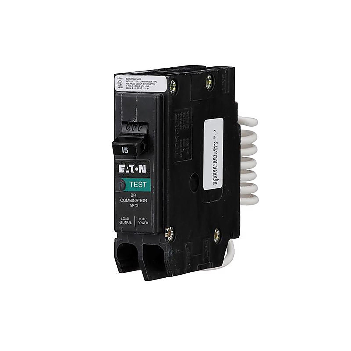 Eaton - BRN115AF - 15 Amps Plug in Single Pole Circuit Breaker
