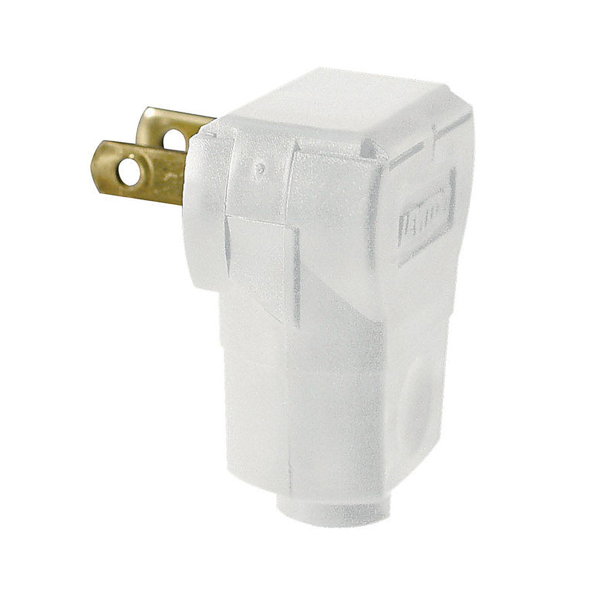 Leviton 101AN-00W Commercial and Residential Plastic Straight Blade Plug 1-15P 20-16 AWG 2 Pole 2 Wire