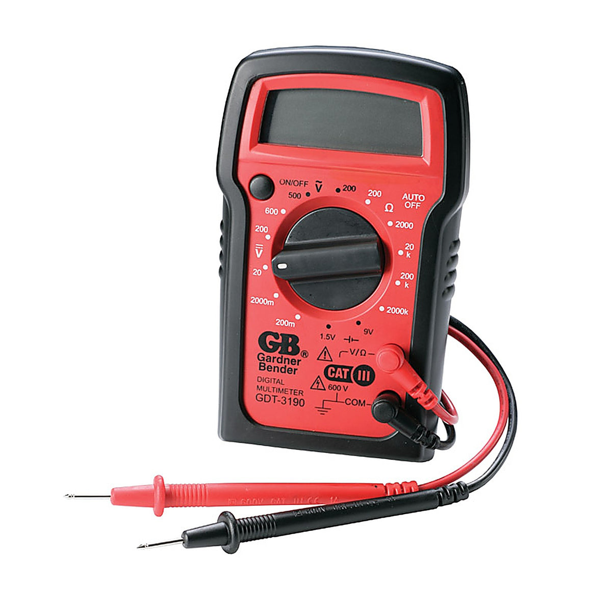 Gardner Bender GDT-3190 500 VAC, 600 VDC 2 meg Ohm, Digital Multimeter 1/Pack