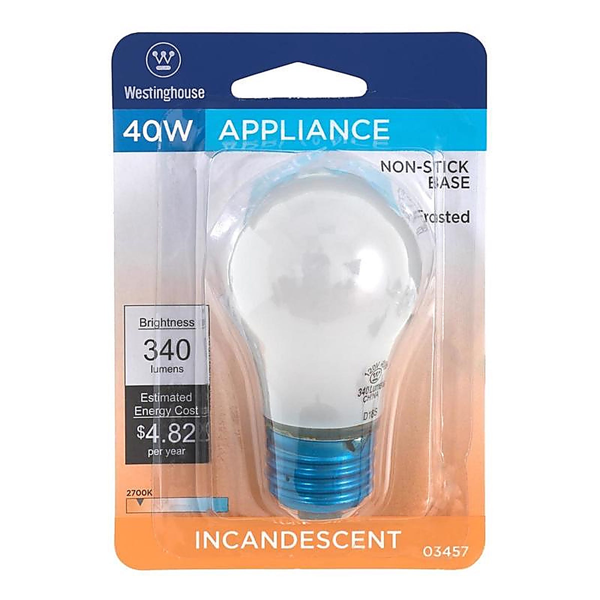 Westinghouse - 0345748 - 40 W A15 A-Line Incandescent Bulb E26 (Medium) White 1 Pack