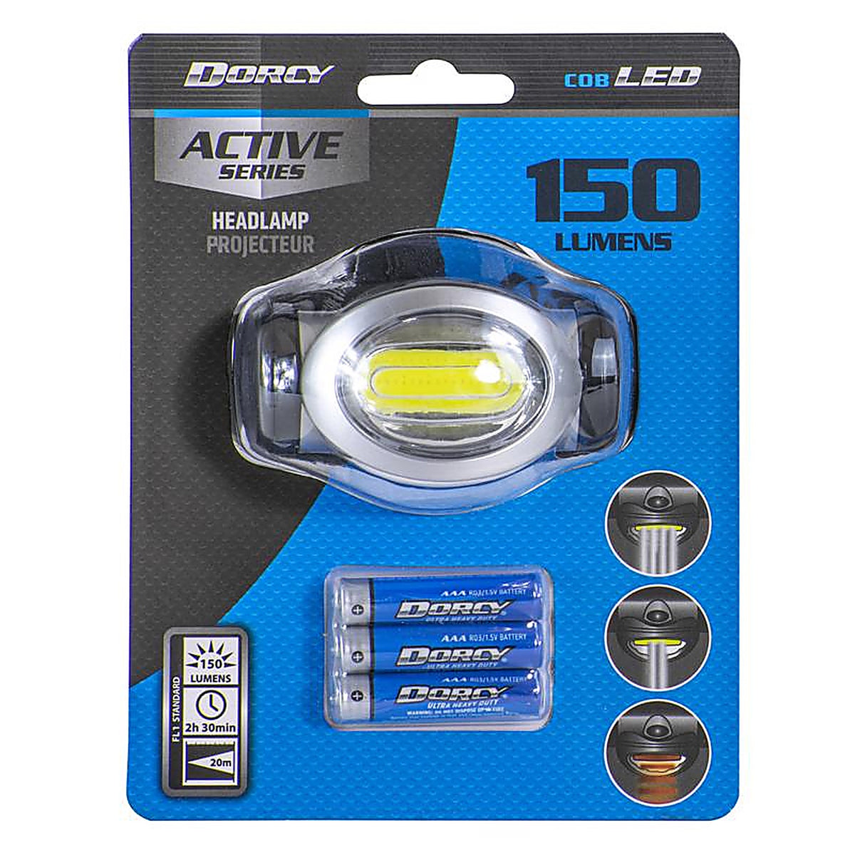 Dorcy 41-2095 17 lumens Black LED Headlight AAA Battery