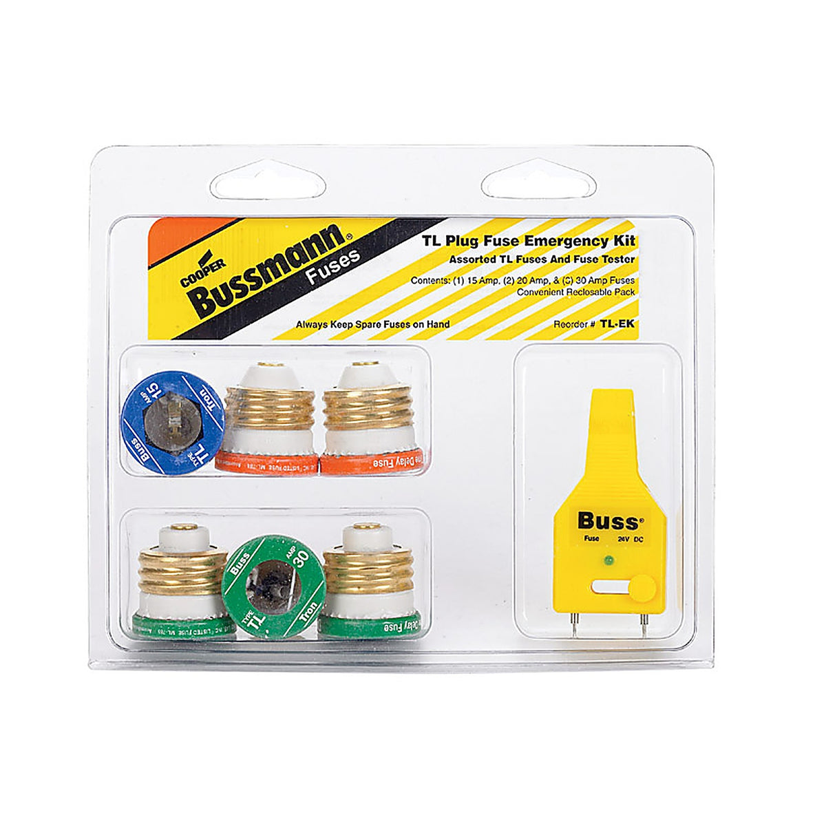 Bussmann - TL-EK - Plug Fuse Kit 7 Pack