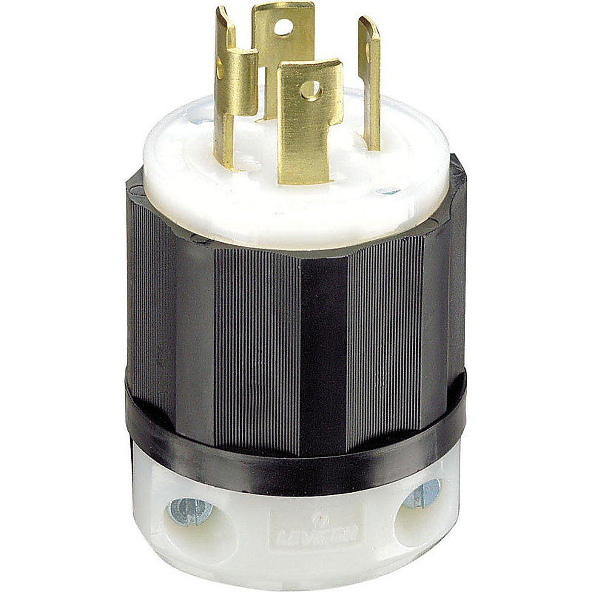 Leviton 02711-0PB Industrial Nylon Curved Blade/Ground Locking Plug L14-30P 14-8 AWG 3 Pole 4 Wire Bagged