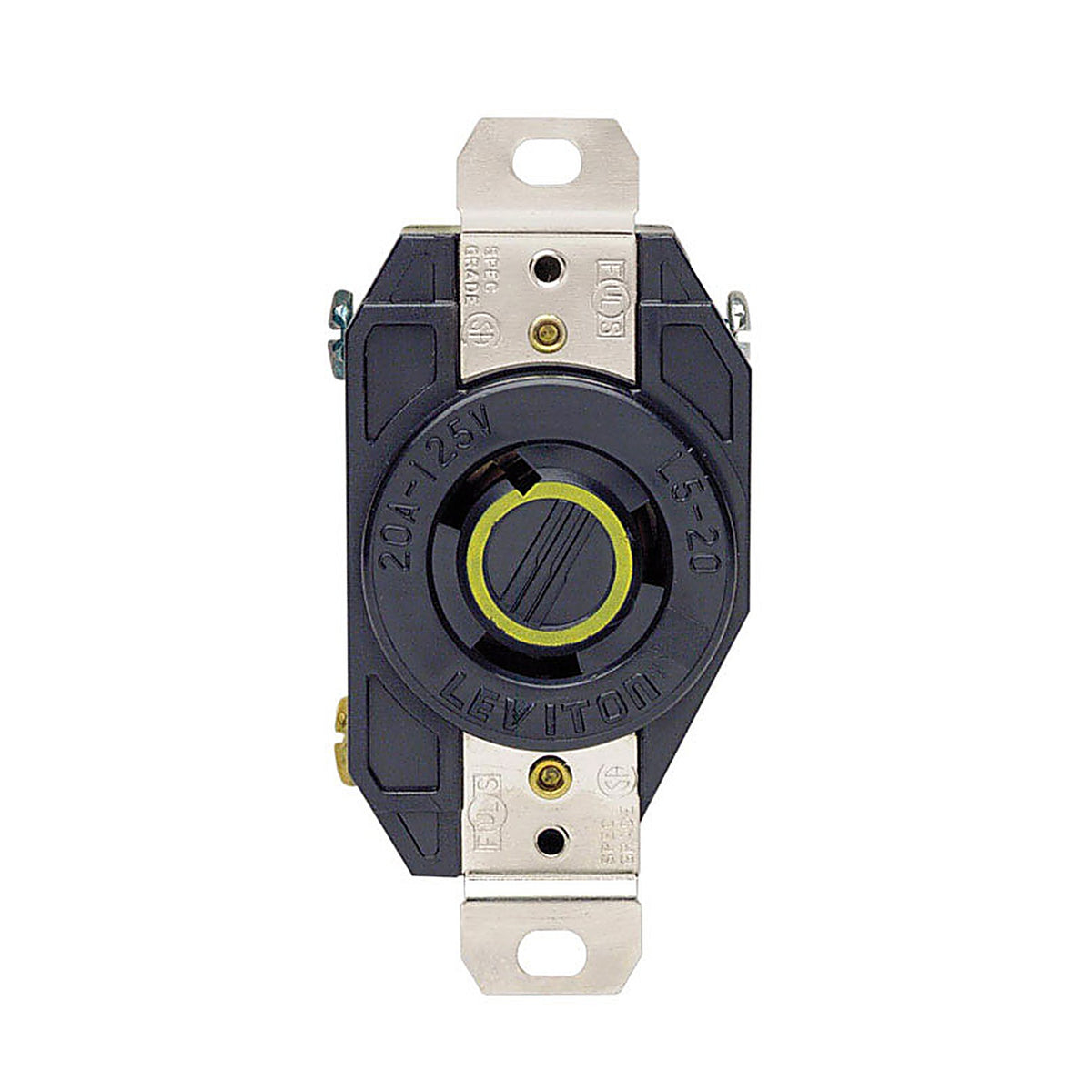 Leviton 02310-00D V-O-Max 20 amps 125 volt Black Outlet L5-20R 1/Pack