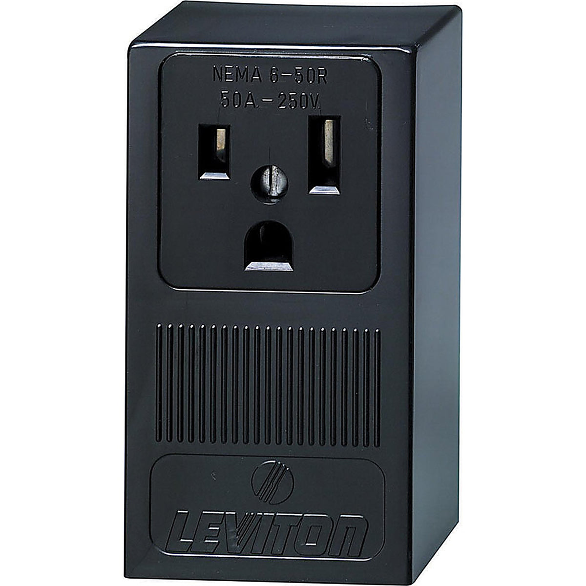 Leviton 05378-P00 50 amps 250 volt Black Outlet 6-50R 1/Pack