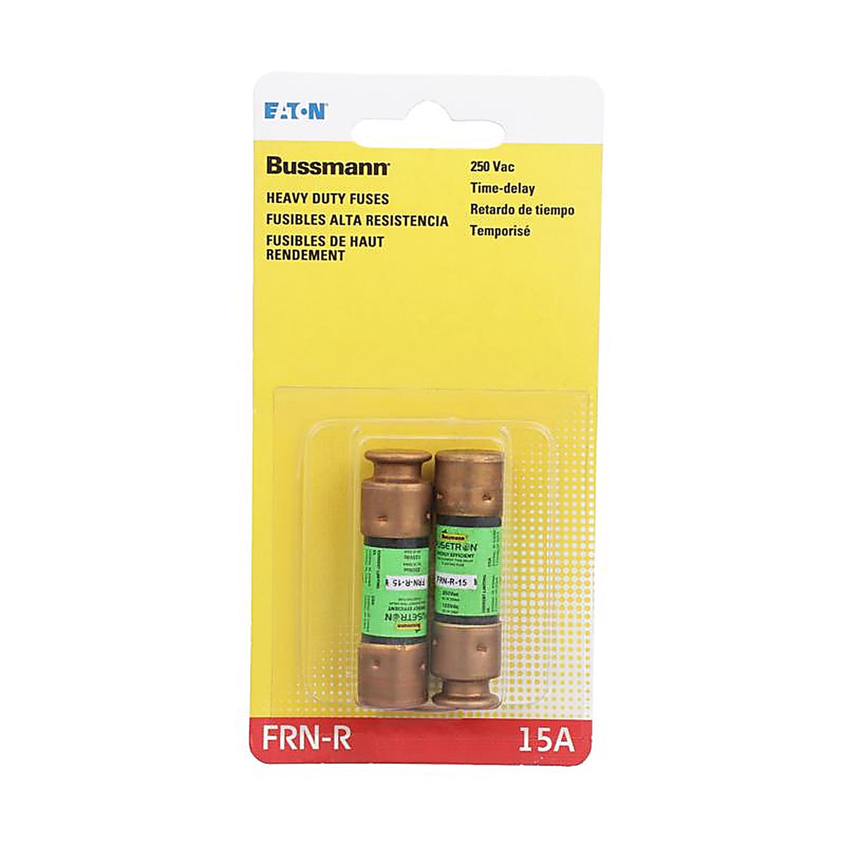 Bussmann BP/FRN-R-15 15 amps Dual Element Time Delay Fuse 2/Pack