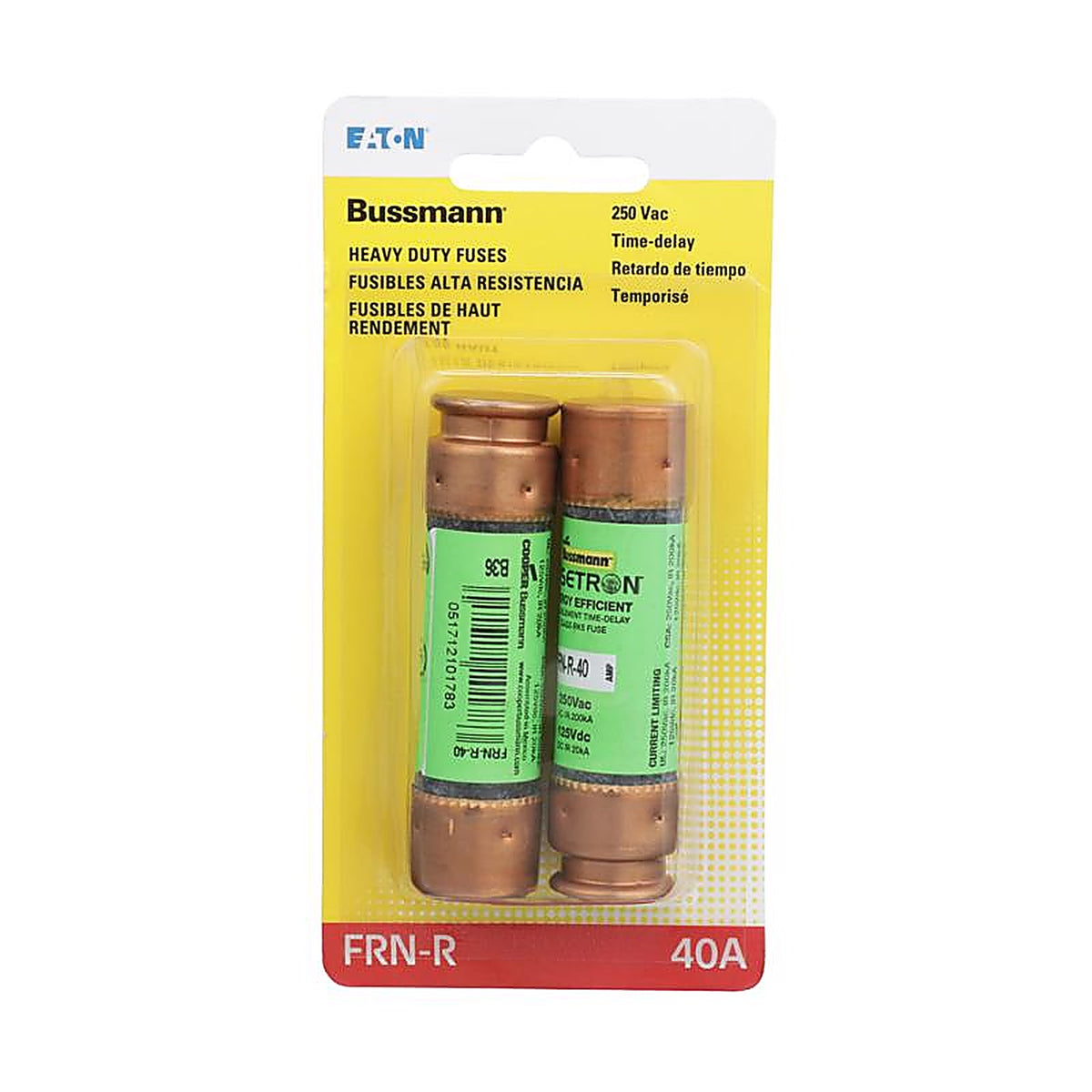 Bussmann BP/FRN-R-40 40 amps Dual Element Time Delay Fuse 2/Pack