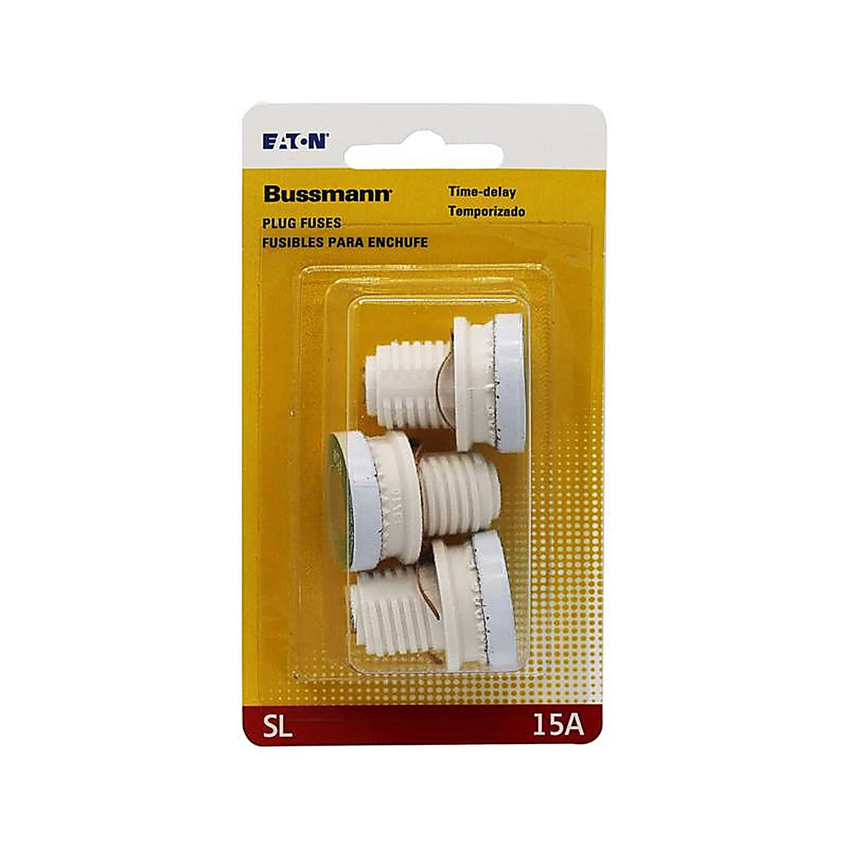 Bussmann BP/SL-15 15 amps Tamper Proof Plug Fuse 3/Pack