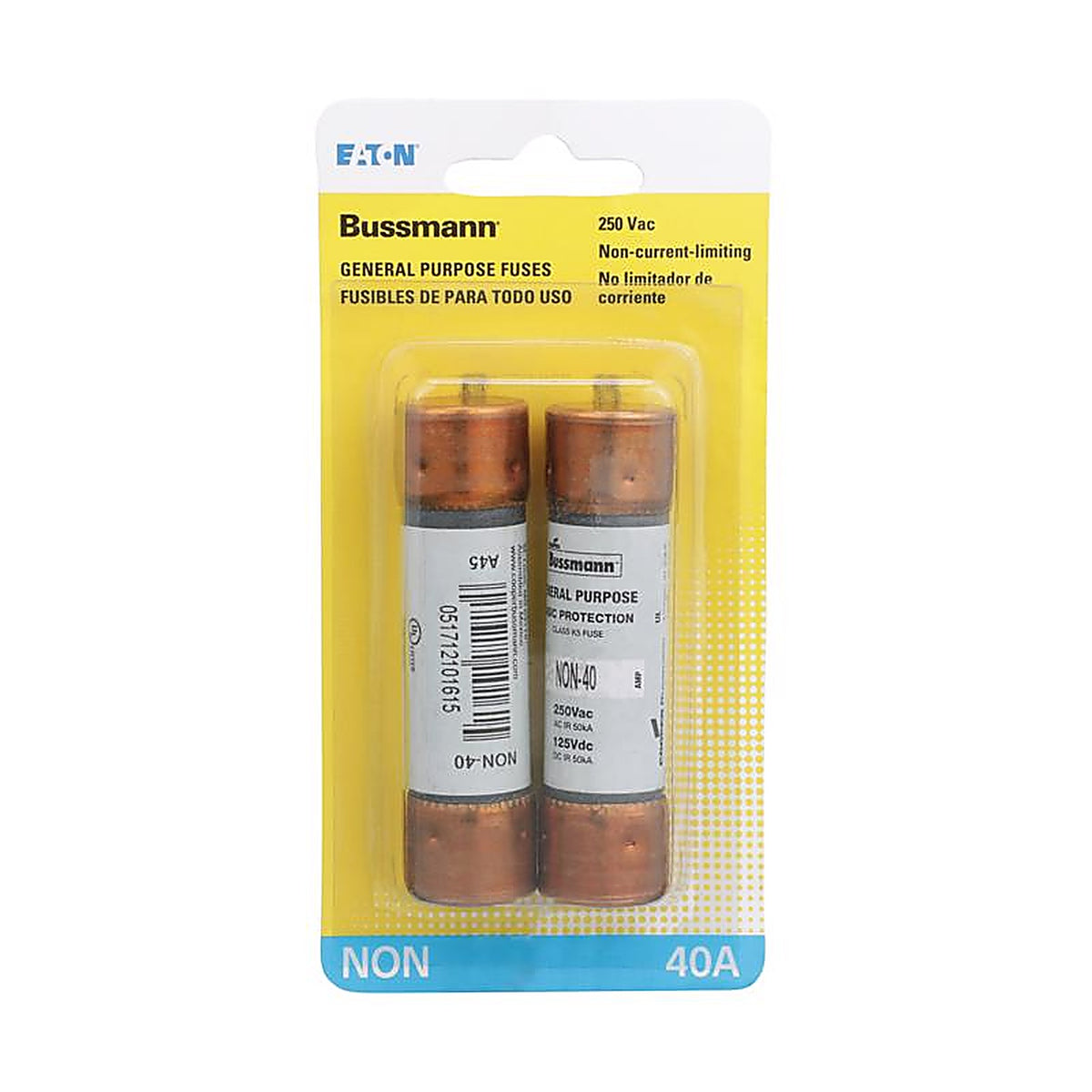 Bussmann BP/NON-40 40 amps One-Time Fuse 2/Pack