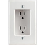 Leviton 00689-00W 15 amps 125 volt Duplex White Outlet 5-15R 1/Pack