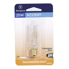 Westinghouse - 0352000 - 25 W T6 Specialty Incandescent Bulb E12 (Candelabra) White 1 Pack