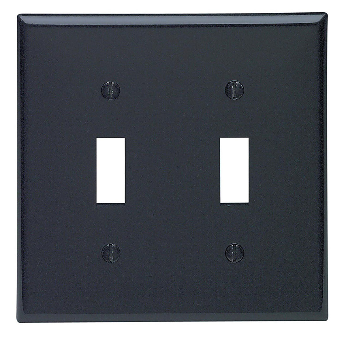 Leviton - 80709-00E - Black 2 Gang Nylon Toggle Wall Plate 1 Pack