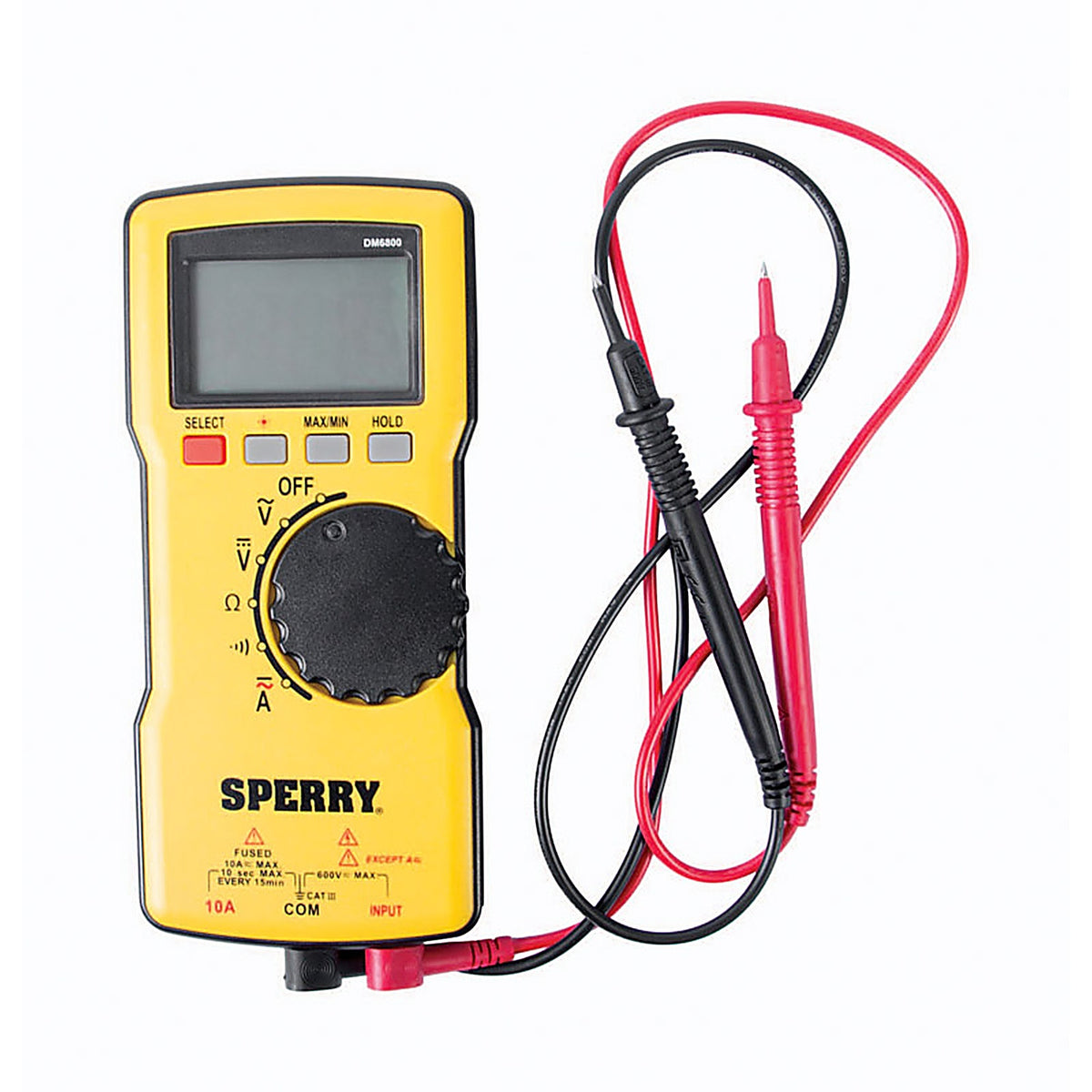 Sperry DM6800 4/40/400/750 VAC, 400mV/4/40/400/1000 VDC LCD Multimeter