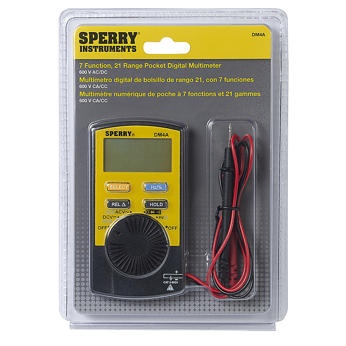 Sperry DM4A 200mV/2/20/200/1000 VAC/VDC Digital Multimeter