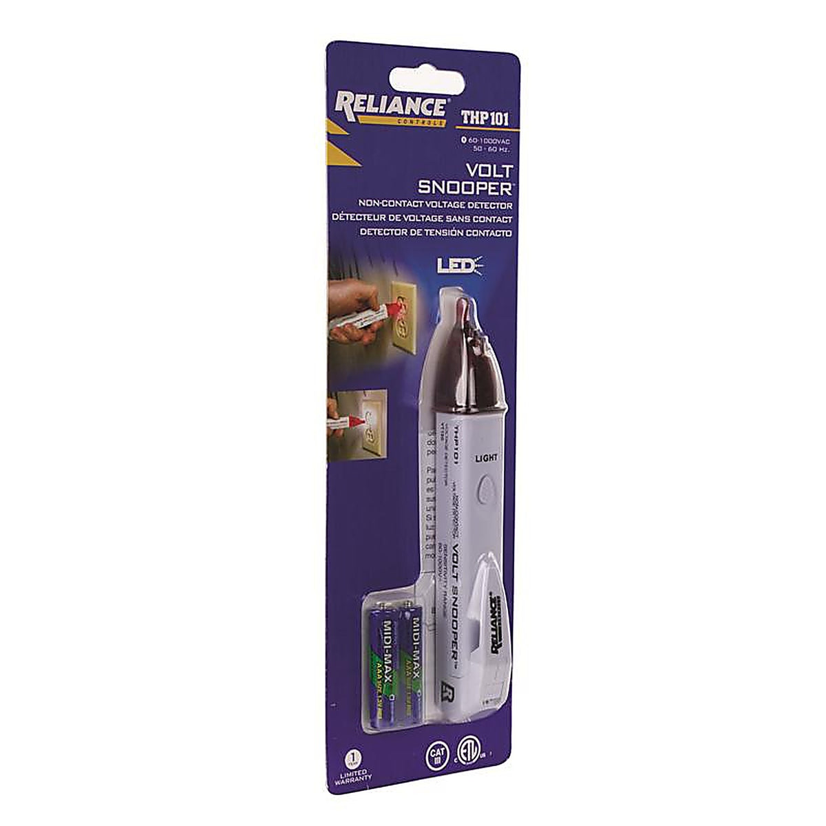 Reliance THP101 50-1000VAC 50/60Hz LED Voltage Continuity Tester 1/Pack