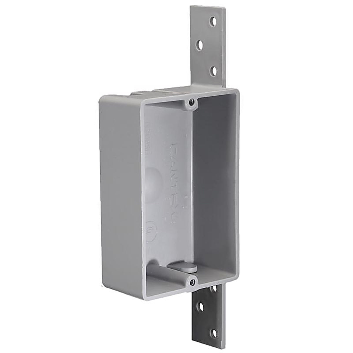 Cantex - EZ08SB - Ez Box New Work 8 CU in Rectangle PVC 1 Gang Outlet Box Gray