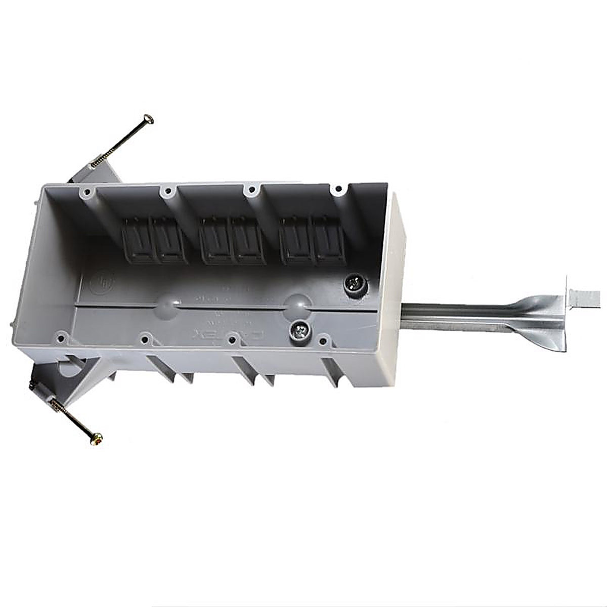 Cantex - EZ55QNB - Ez Box New Work 55 CU in Rectangle PVC 4 Gang Outlet Box Gray