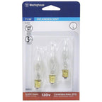 Westinghouse - 0375500 - 7.5 W Ca5 Decorative Incandescent Bulb E12 (Candelabra) Warm White 3 Pack