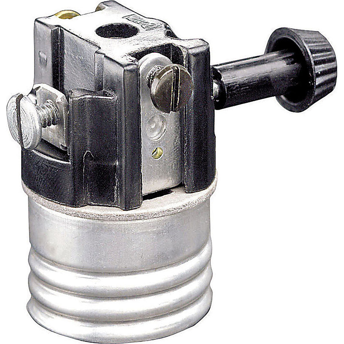Leviton 07070-00M Aluminum Medium Base Turn Knob Socket 1/Pack