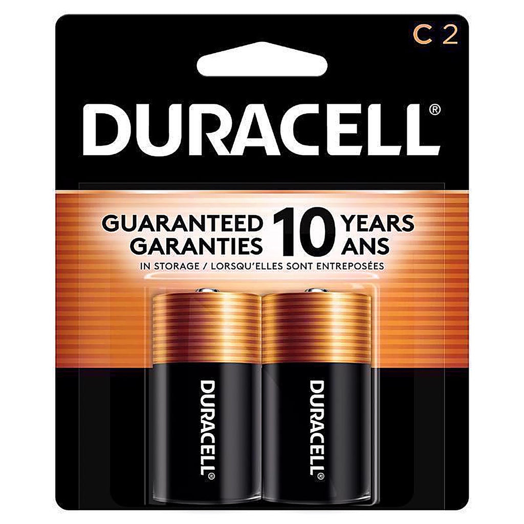 Duracell MN1400B2Z Coppertop C Alkaline Batteries 2 pk Carded