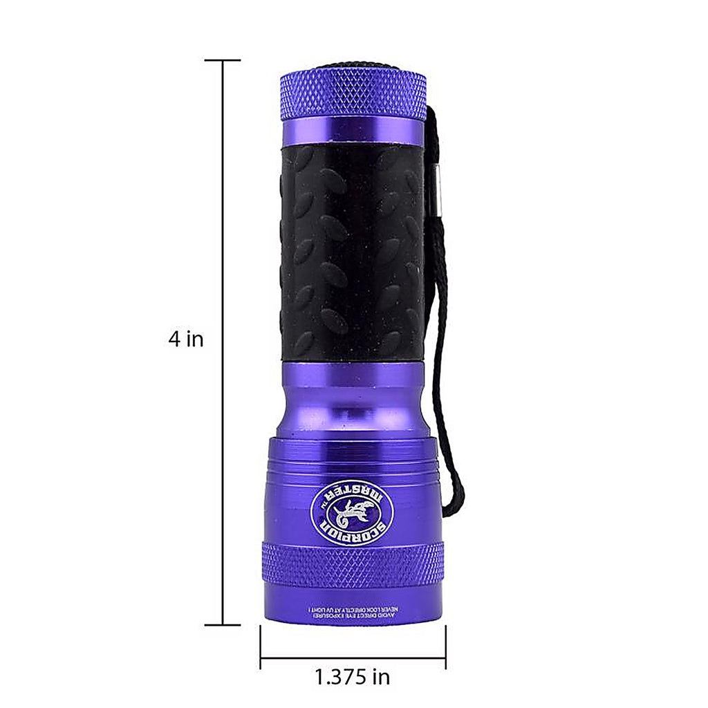 Scorpion Master 302479 14 LED Black/Purple LED UV Flashlight AAA Battery