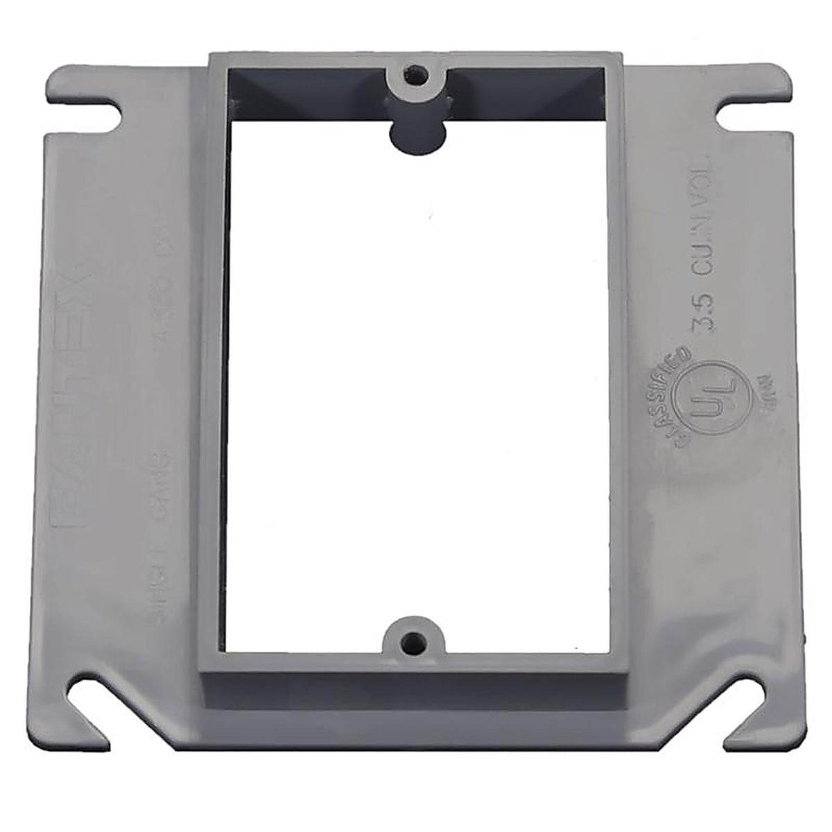 Cantex - EZ03SXA - Ez Box New and Old Work Square PVC 1 Gang Box Extension Gray