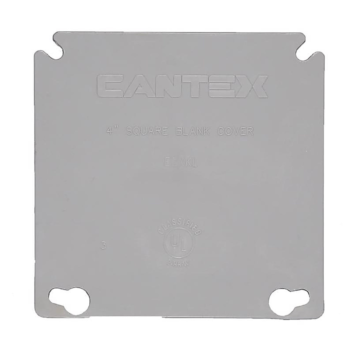 Cantex - EZXKL - Ez Box New and Old Work Square PVC 2 Gang Ring Cover Gray