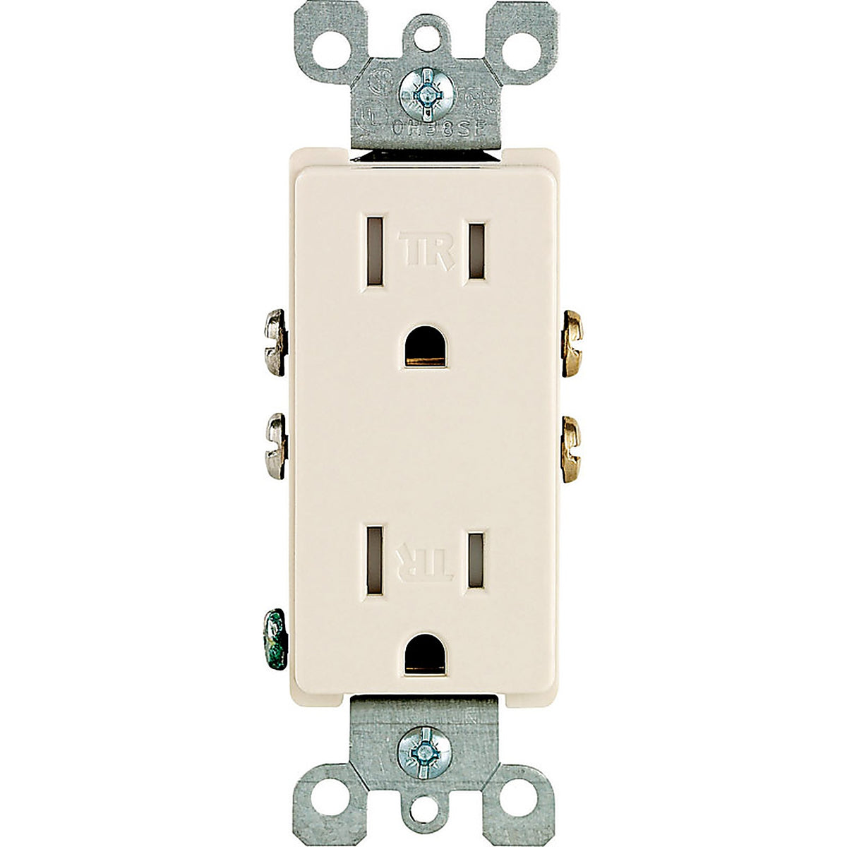 Leviton T5325-00T Decora 15 amps 125 volt Duplex Light Almond Outlet 5-15R 1/Pack