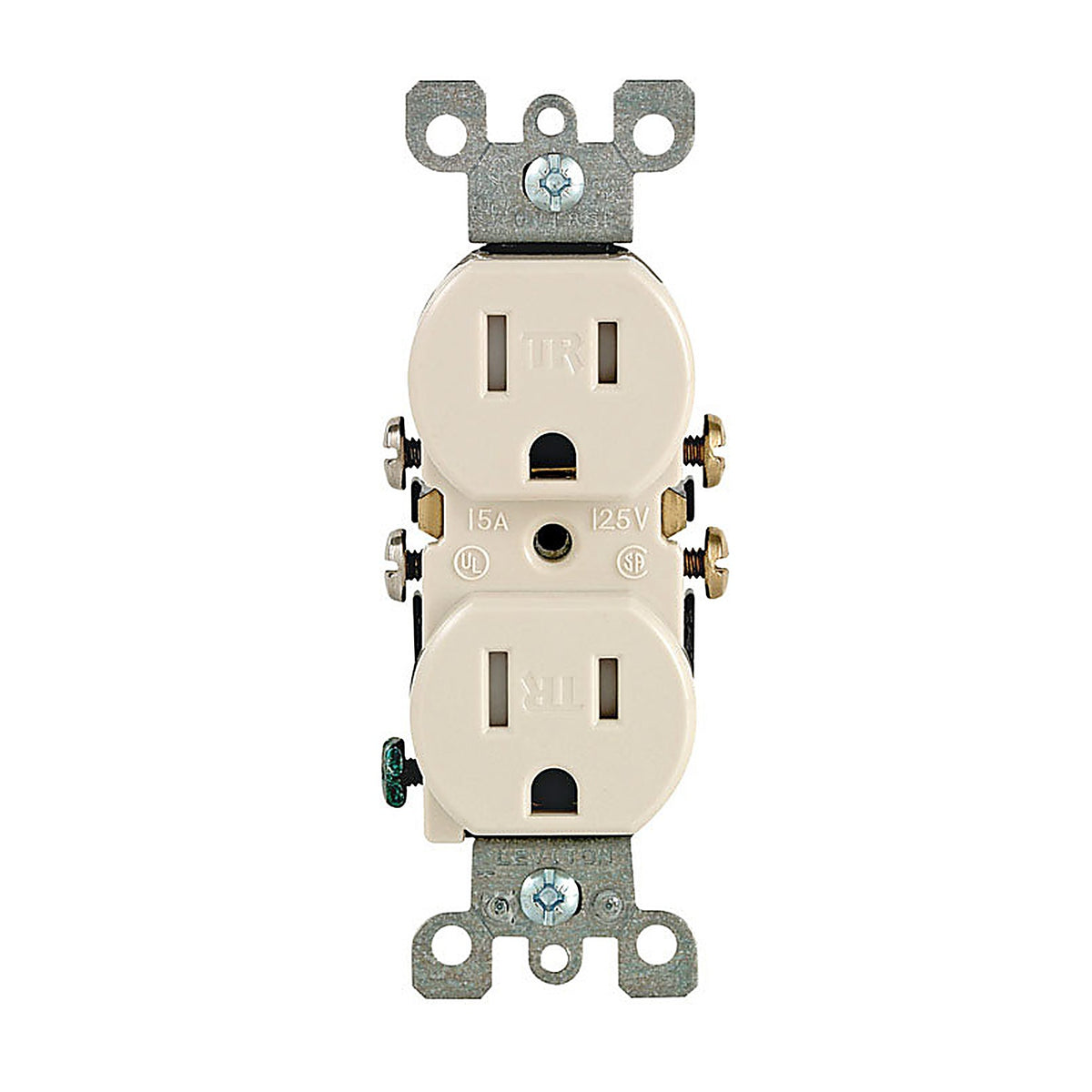Leviton T5320-TMP 15 amps 125 volt Duplex Light Almond Outlet 5-15R 10/Pack