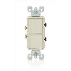 Leviton 05634-0TS Decora 15 amps Single Pole Combination AC Quiet Switch Light Almond 1/Pack