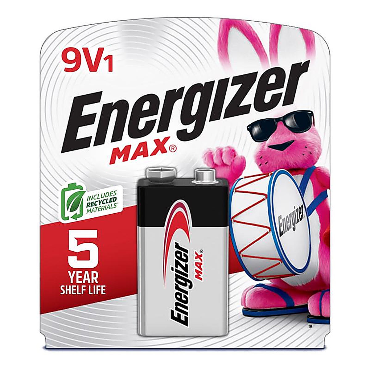 Energizer 522BP Max 9-Volt Alkaline Batteries 1 pk Carded