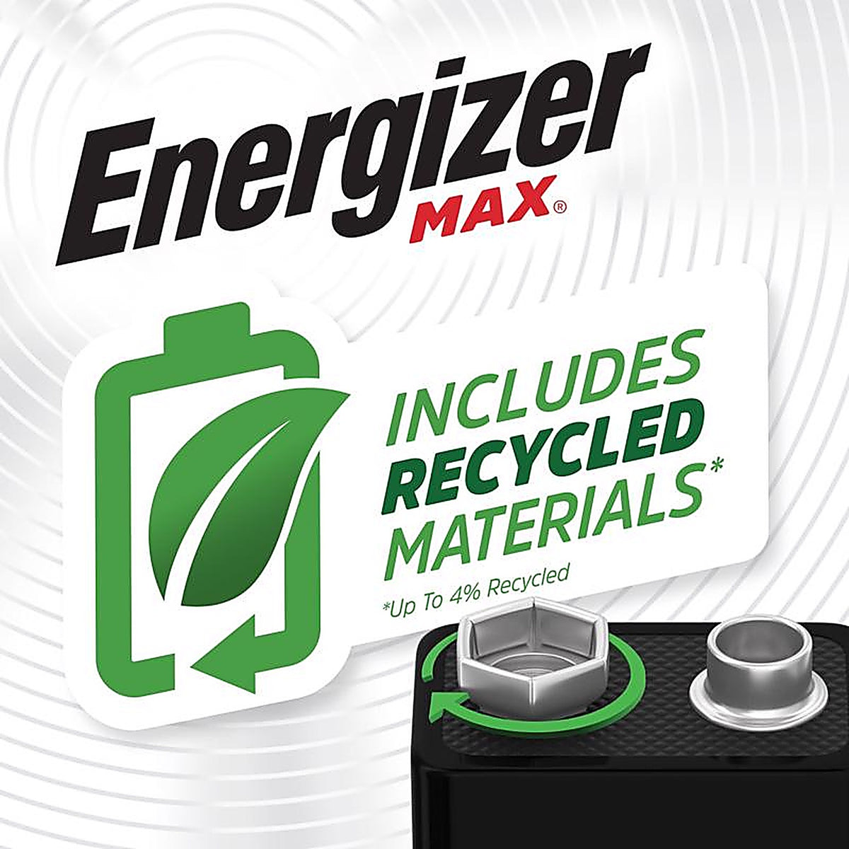 Energizer 522BP Max 9-Volt Alkaline Batteries 1 pk Carded