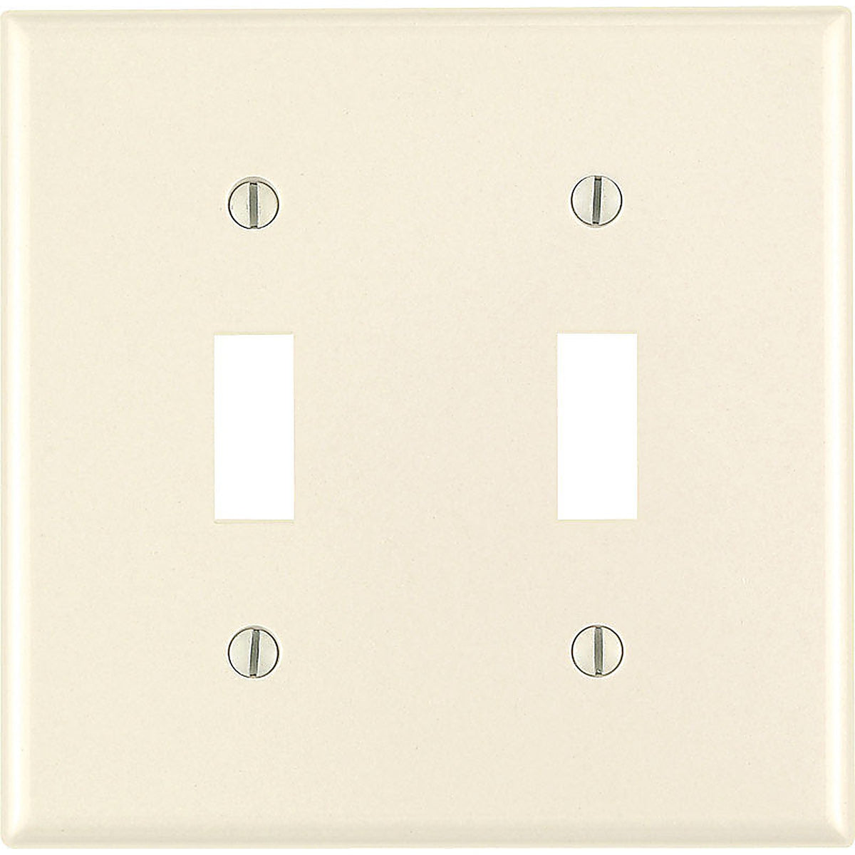 Leviton 78009-000 Almond 2 gang Thermoset Plastic Toggle Wall Plate 1/Pack