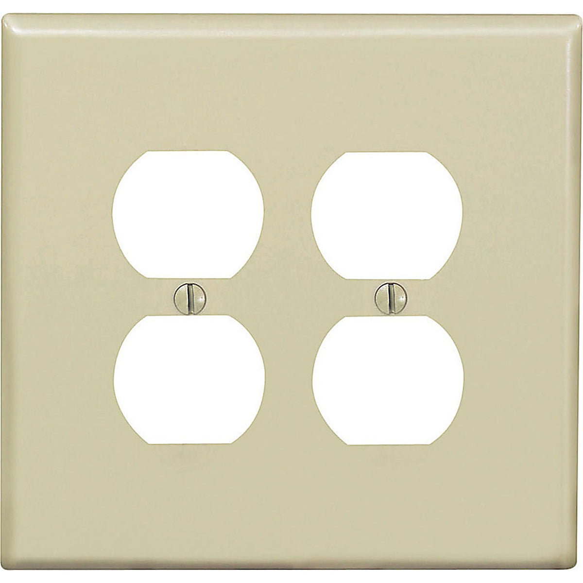 Leviton 0PJ82-00I Midway Ivory 2 gang Nylon Duplex Outlet Wall Plate 1/Pack