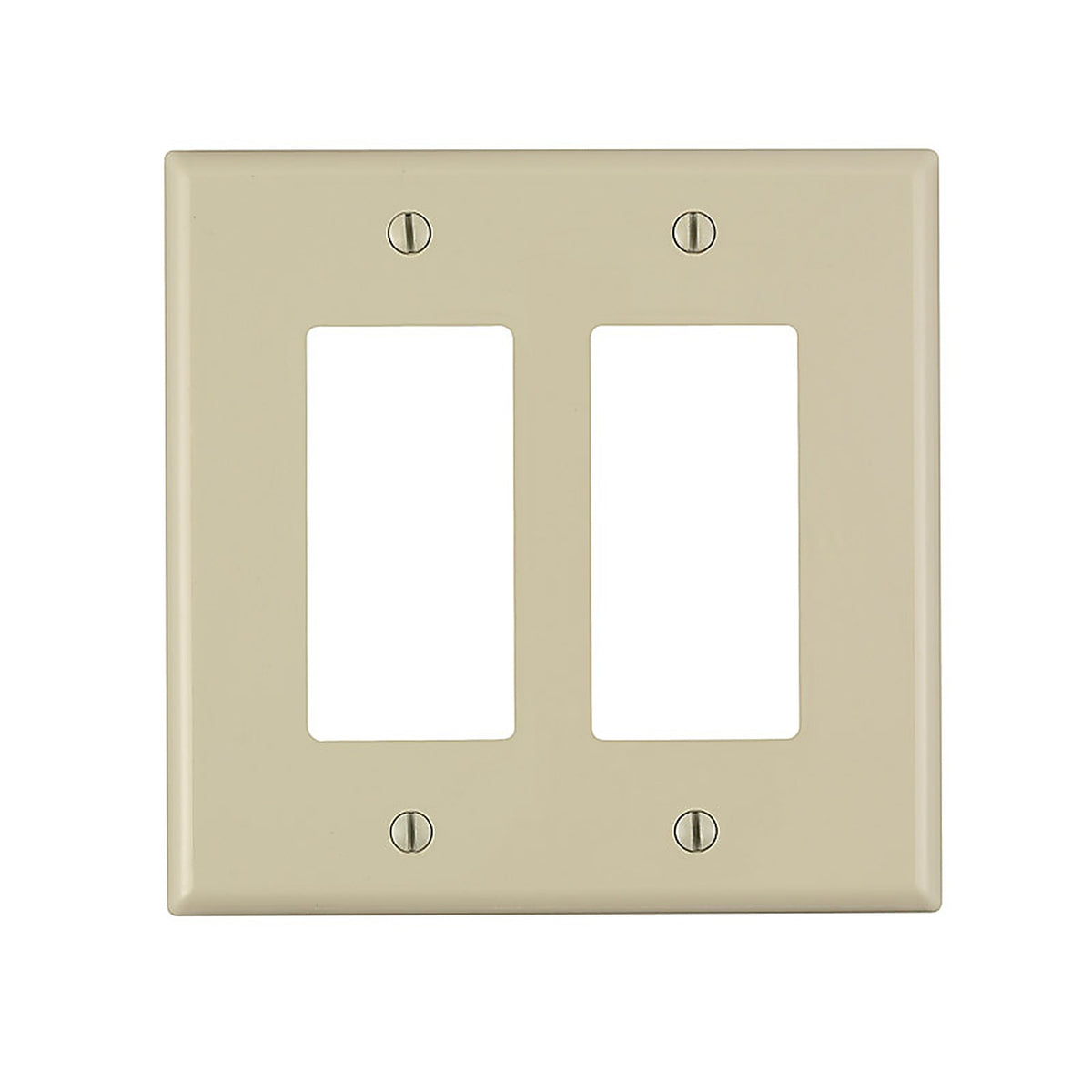 Leviton PJ262-00I Midway Ivory 2 gang Nylon GFCI/Rocker Wall Plate 1/Pack