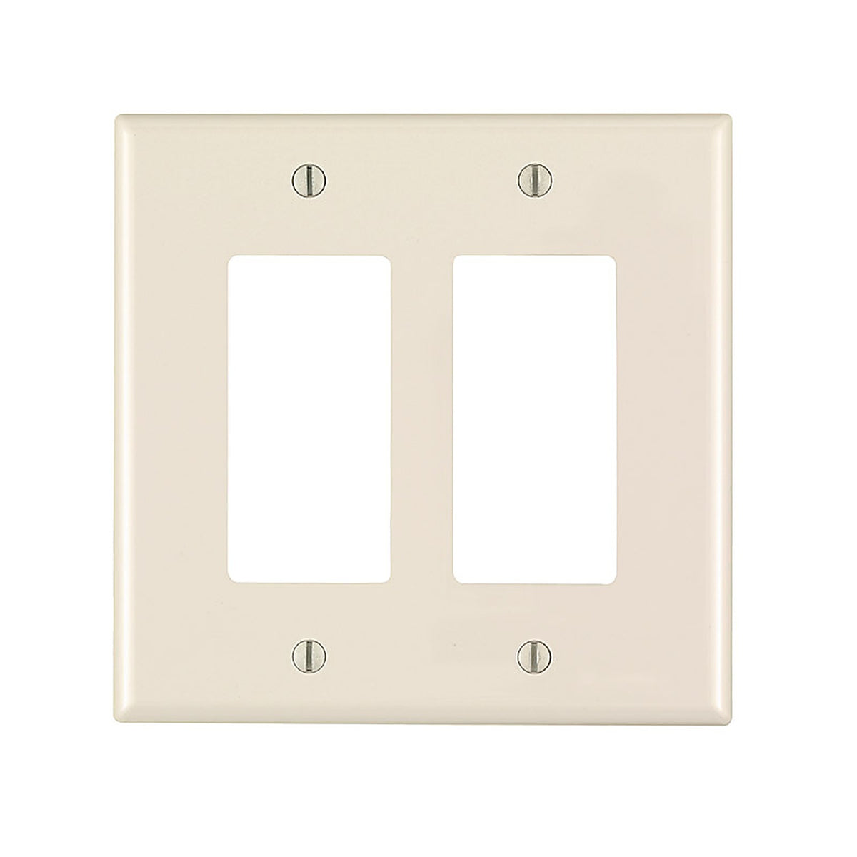Leviton PJ262-00T Decora Light Almond 2 gang Nylon Duplex Wall Plate 1/Pack