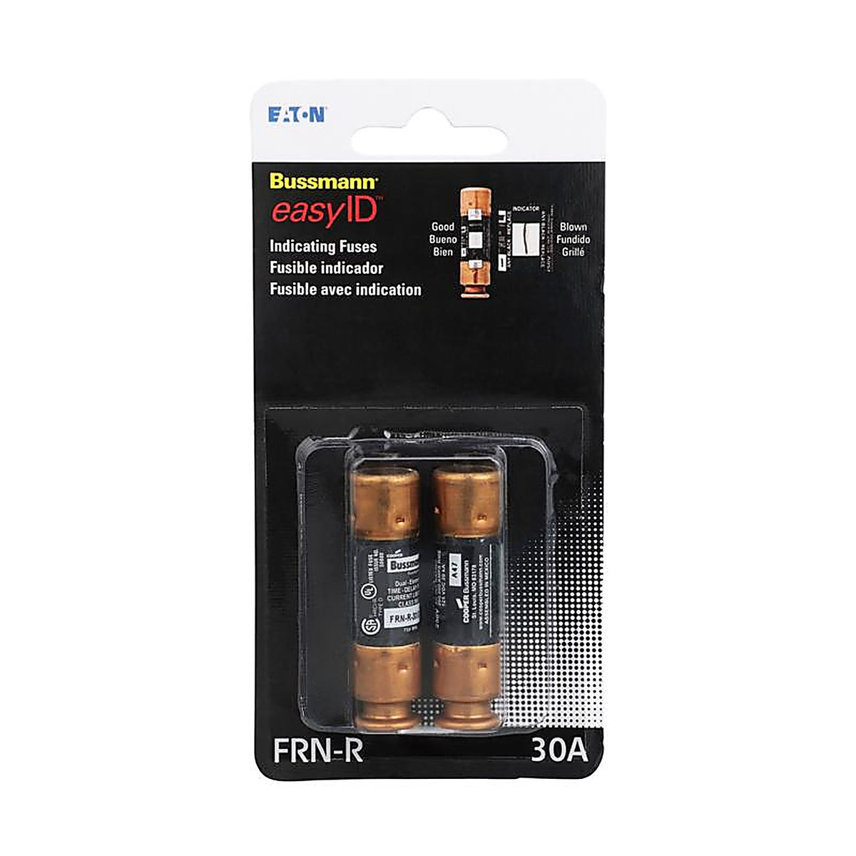 Bussmann BP/FRN-R-30ID EasyID 30 amps Dual Element Time Delay Fuse 2/Pack