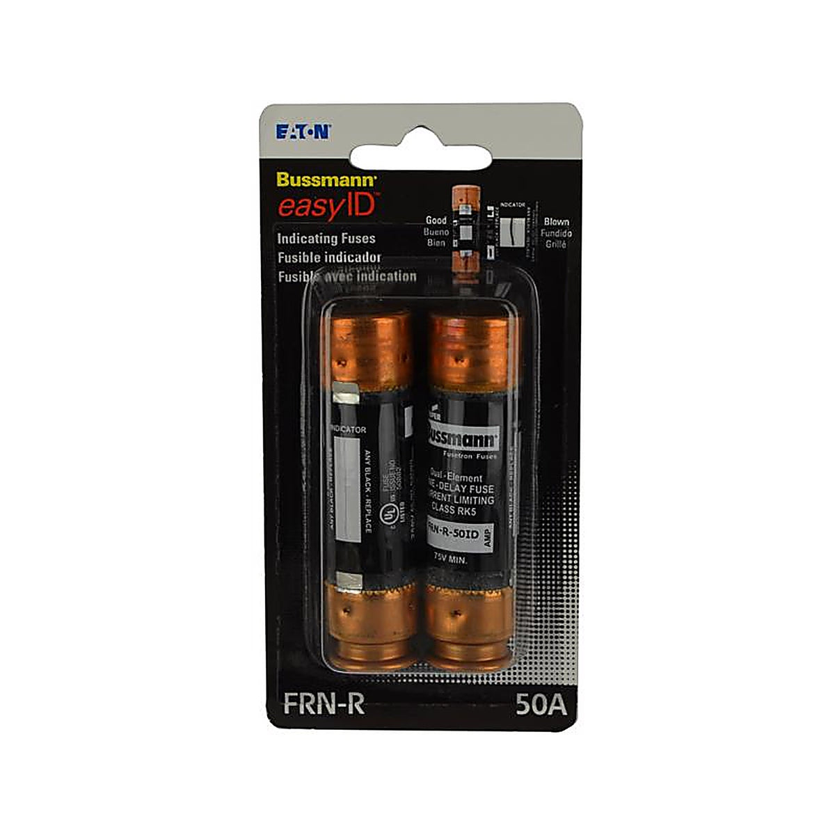 Bussmann BP/FRN-R-50ID EasyID 50 amps Dual Element Time Delay Fuse 2/Pack