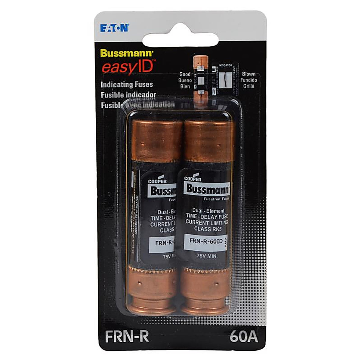Bussmann BP/FRN-R-60ID EasyID 60 amps Dual Element Time Delay Fuse 2/Pack