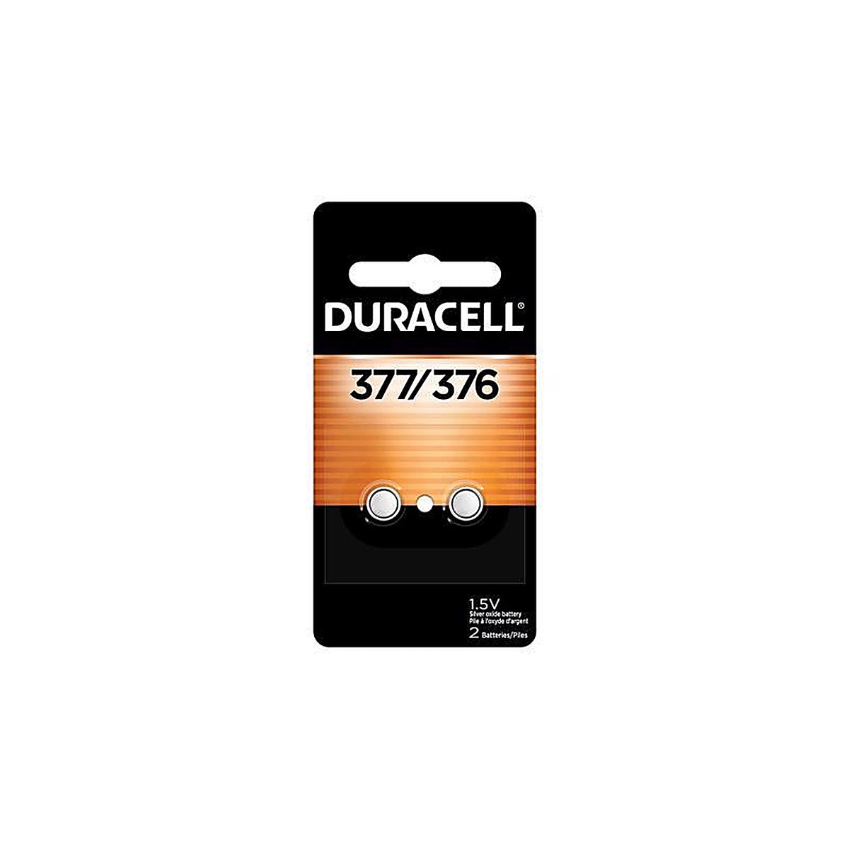 Duracell D377B2PK08 Silver Oxide 376/377 1.5 V 0.02 Ah Electronic/Watch Battery 2 pk