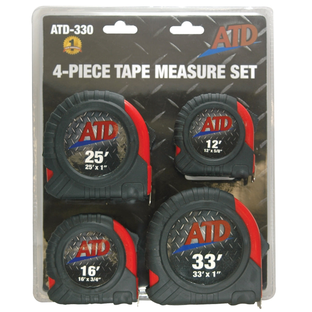 ATD - 330 - 4 Piece SAE Tape Measure Set