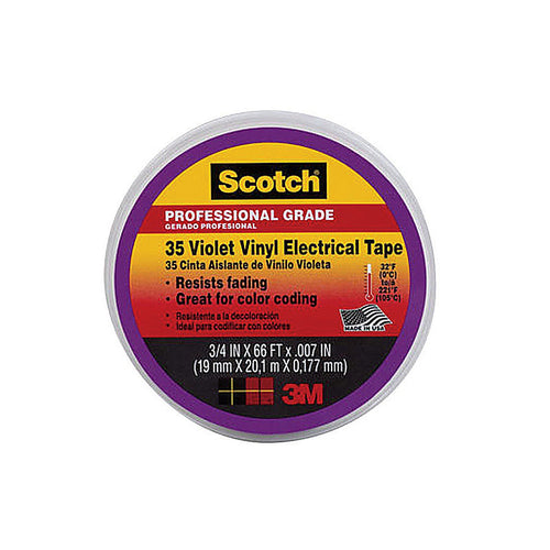3M 11271-BA-5 Scotch 3/4 in. W x 66 ft. L Purple Vinyl Electrical Tape