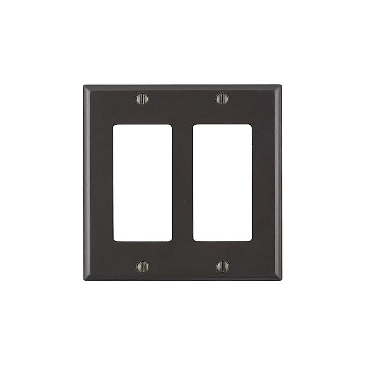 Leviton - 002-80409-000 - Brown 2 Gang Thermoset Plastic Decorator Wall Plate 1 Pack