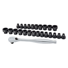 Sunex 3325SR 25pc 3/8in. DR SAE & Metric Low Profile Impact Socket Set