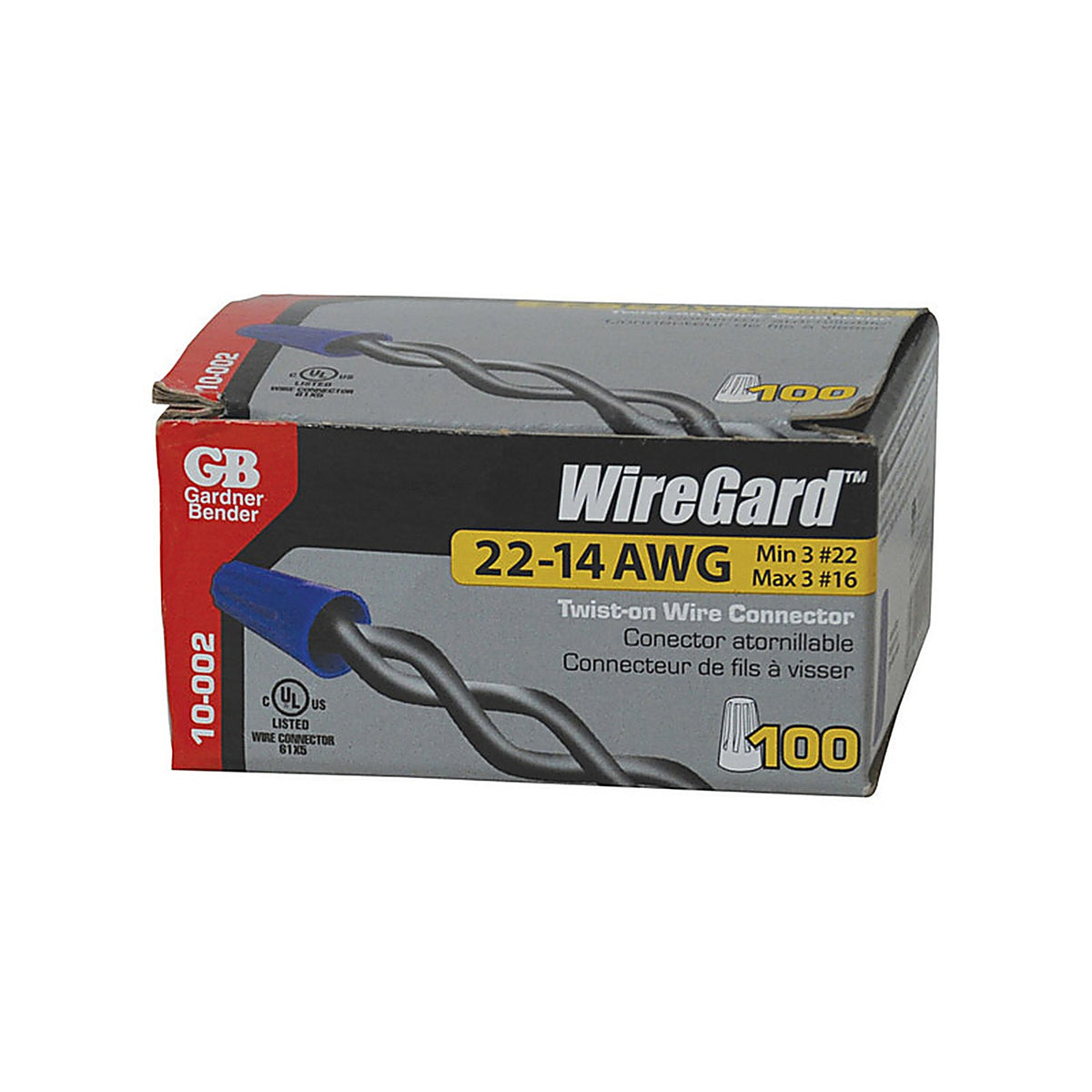 Gardner Bender 10-002 WireGard 22-16 Ga. Copper Wire Wire Connector Blue 100/Pack